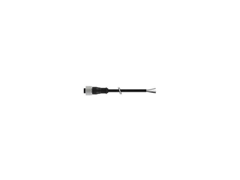 CONTRINEX Cable connector M12 Straight SOCKET 5 wires 0.34 mm2 5m, S12-5FUG-050; 605-002-342
