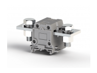 Klemsan 240mm2,Hexagon bolt connected,ring type single deck feed through terminal block,Insulation material PA,Grey, AVK 240B ; 304320